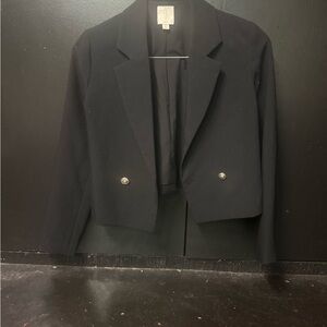 Jolie Black Blazer with Gold/Silver Buttons size Large